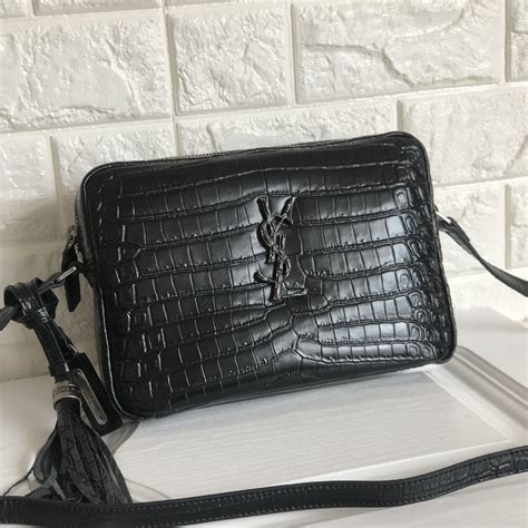 ysl crocodile bag brown|ysl crocodile crossbody bag.